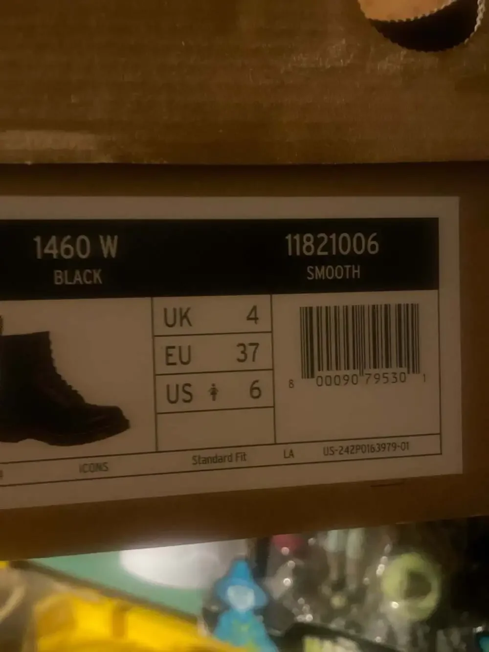 Dr. Martens 1460 J Combat Boots Black Leather with Side Zipper